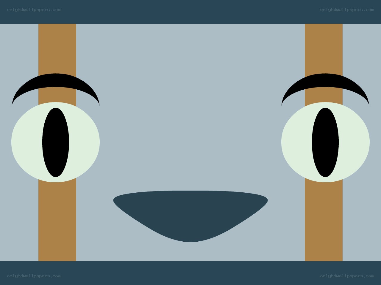 cartoon face with large eyes