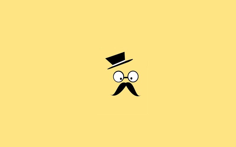Cartoon Face with Mustache