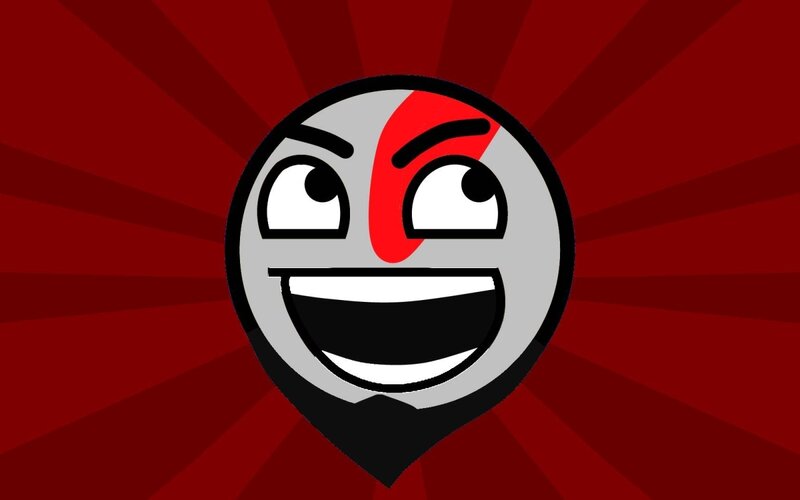Cartoon Face with Red Stripe