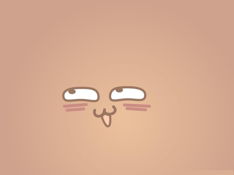cartoon face with tongue out