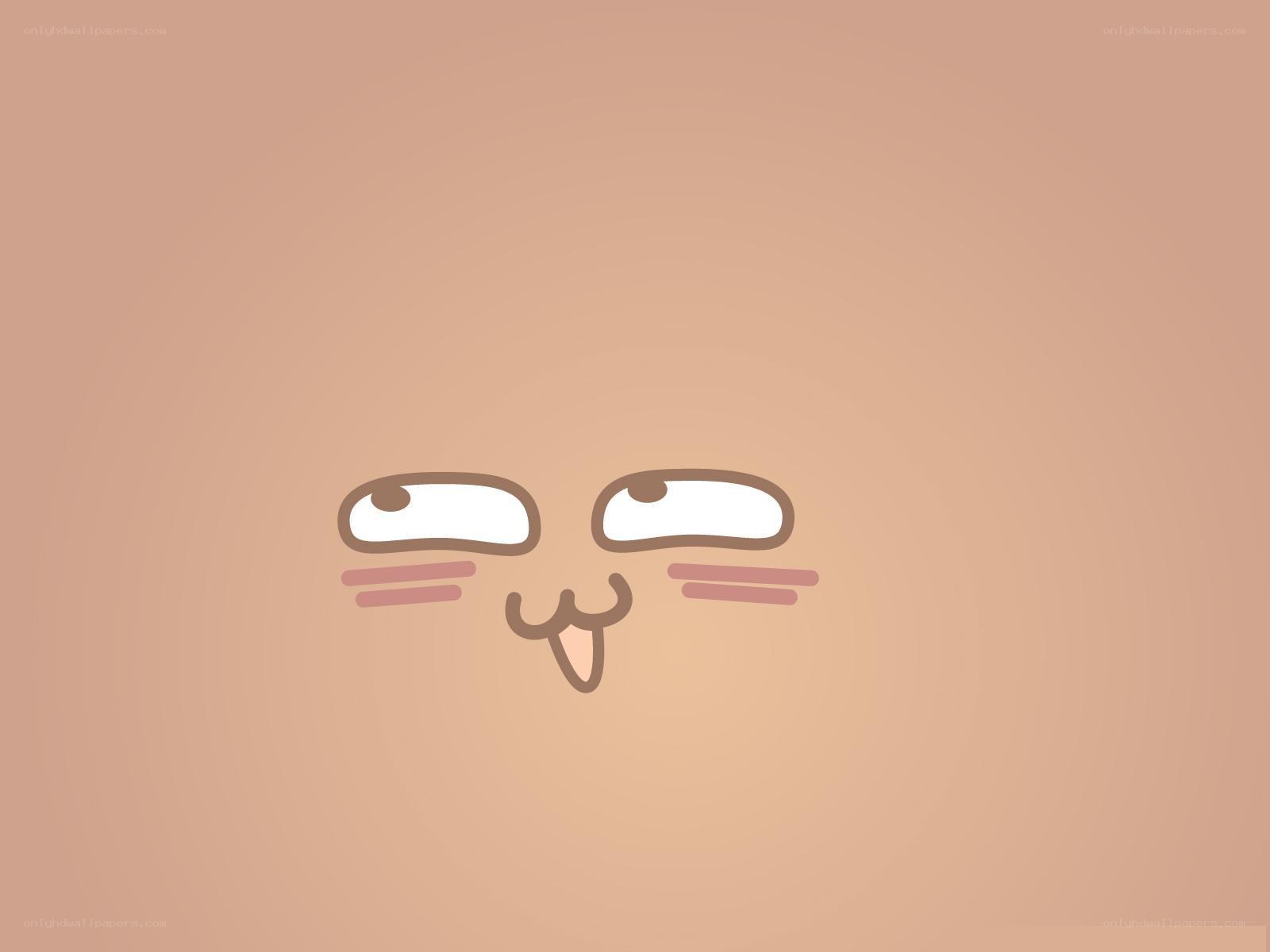 cartoon face with tongue out