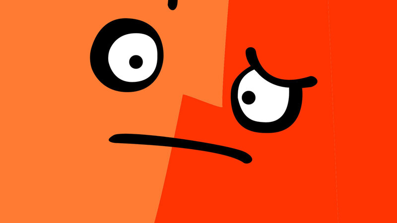 Cartoon Face with Two Eyes