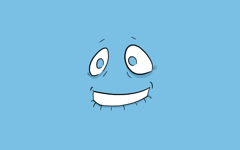 cartoon face with wide eyes