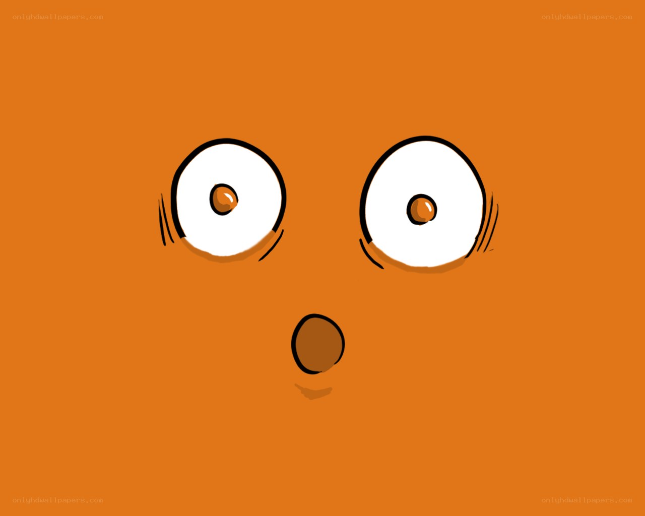 cartoon face with wide eyes