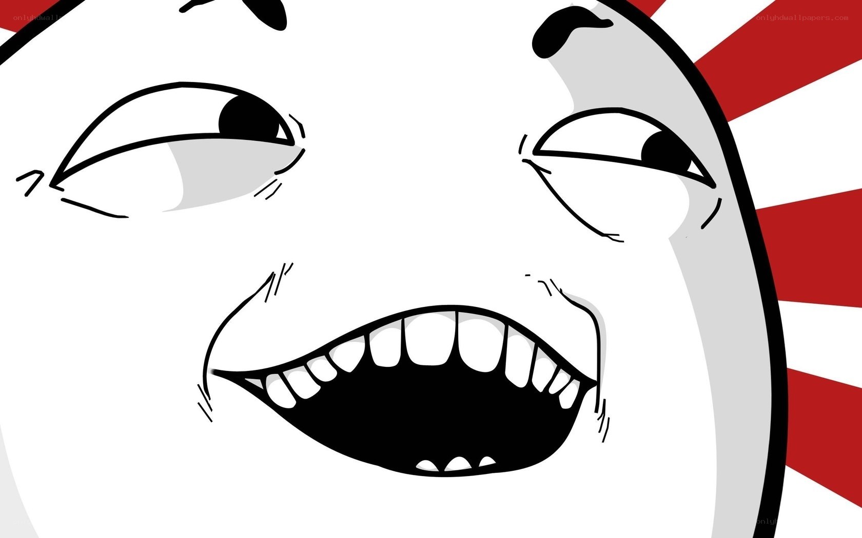 cartoon face with wide grin