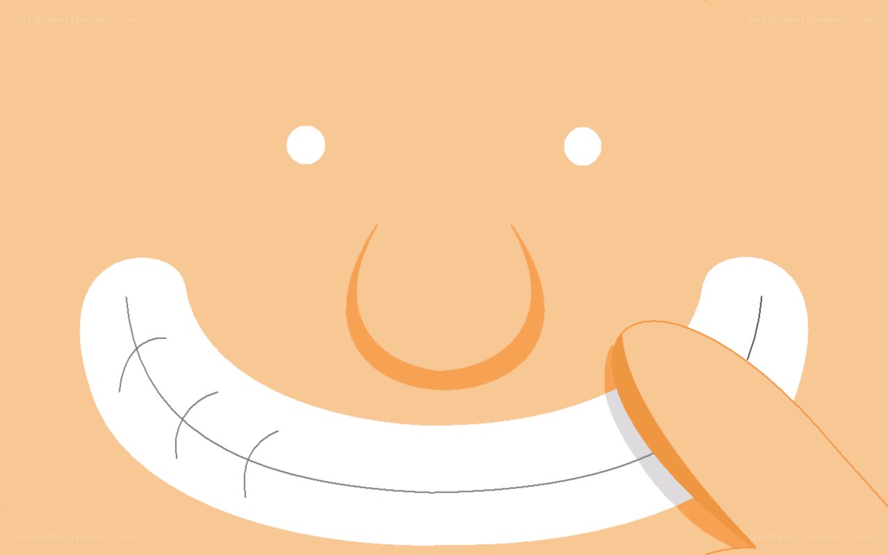 cartoon face with wide smile
