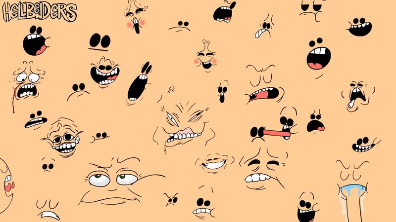 Cartoon Faces on Skin