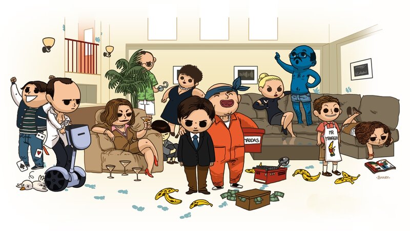 Cartoon family chaos