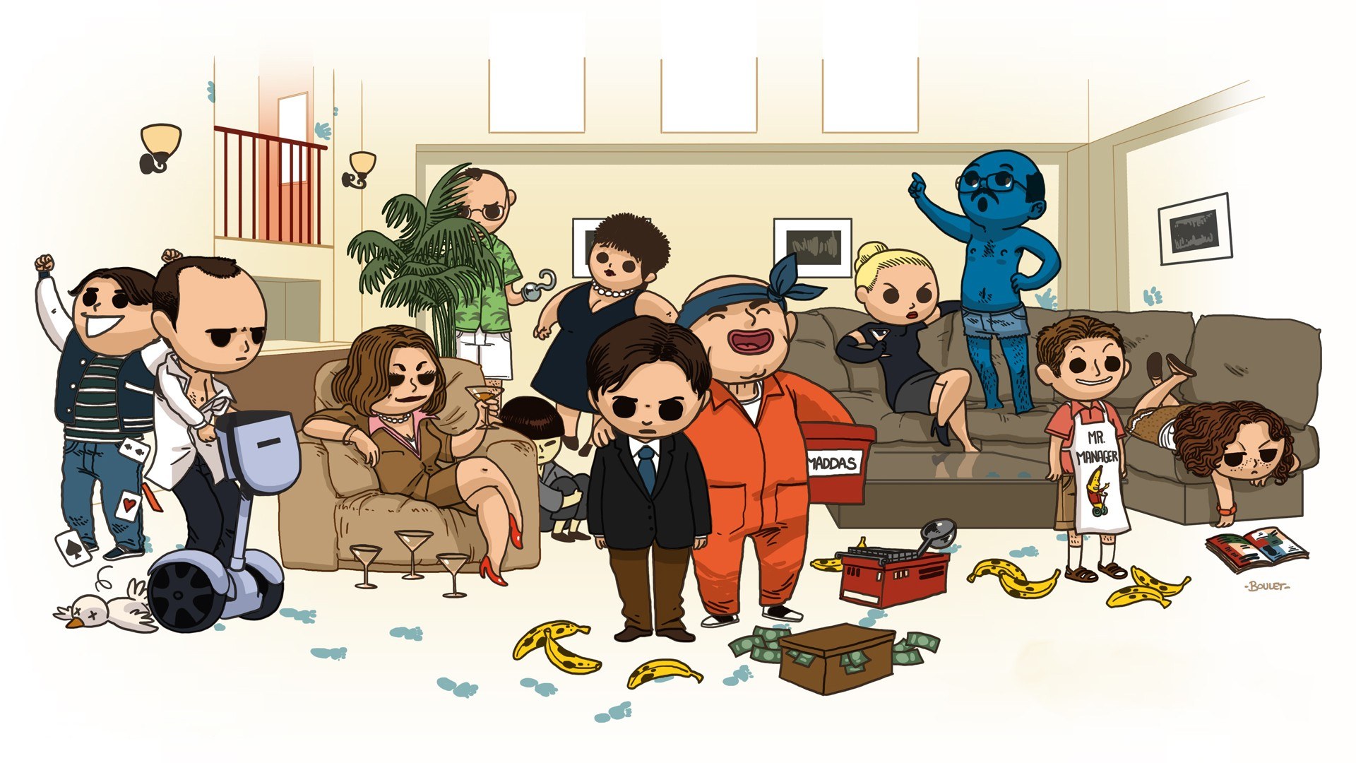 Cartoon family chaos
