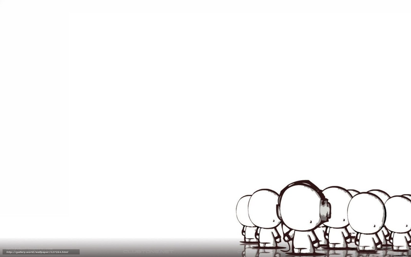 cartoon figures in a line