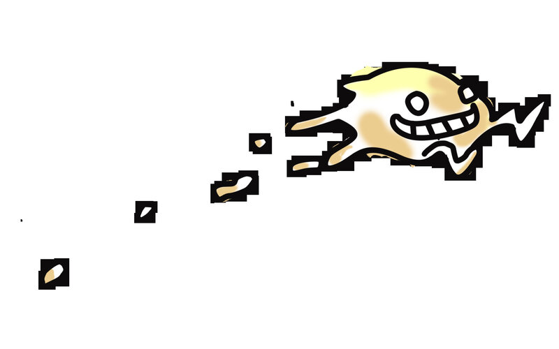 cartoon fish character running