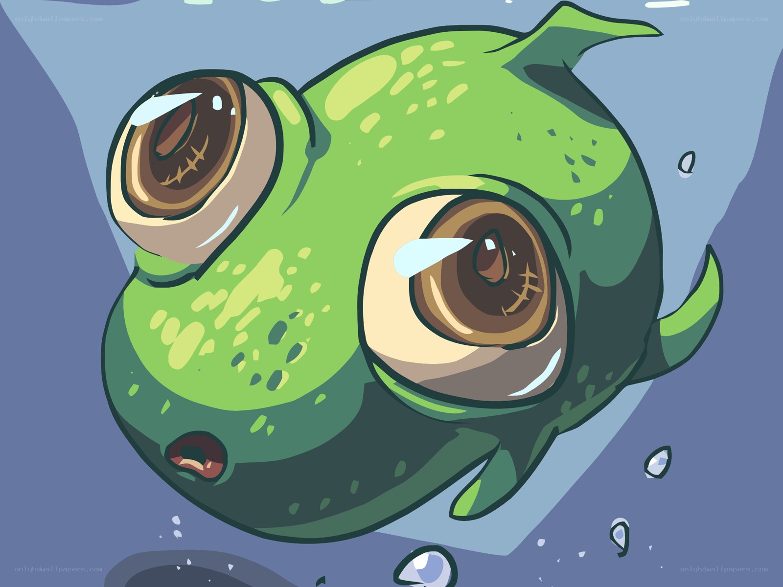 cartoon fish with big eyes
