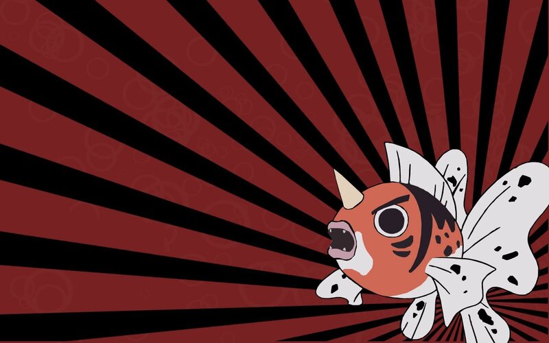 cartoon fish with horn