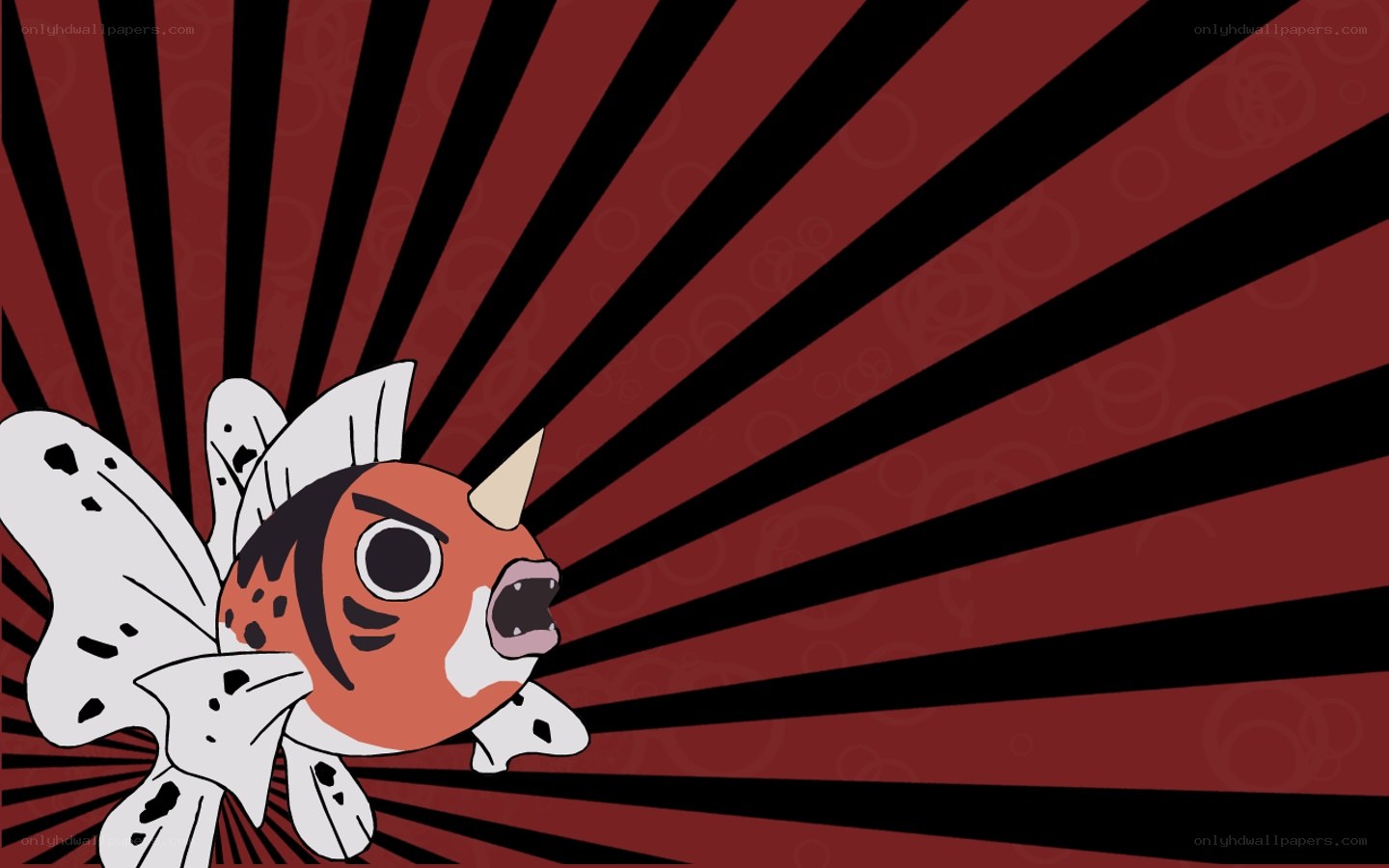 cartoon fish with horn