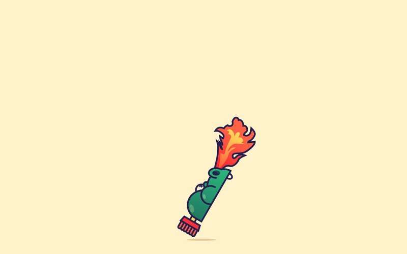 cartoon flamethrower device