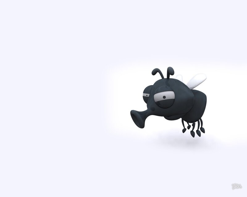 cartoon fly character