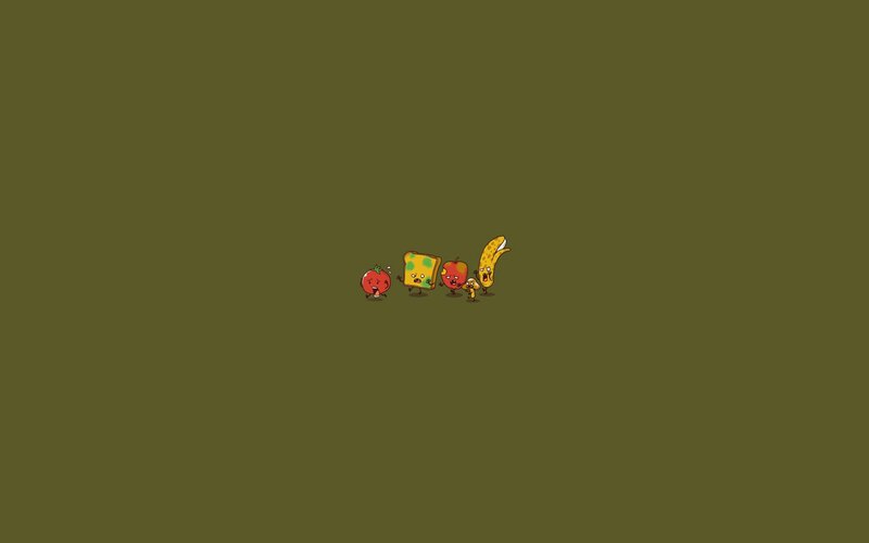 Cartoon Food Characters — Green