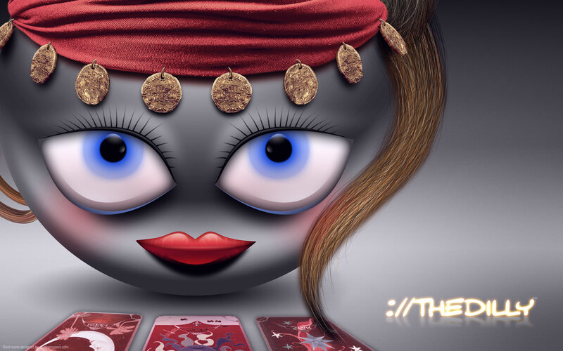 cartoon fortune teller face