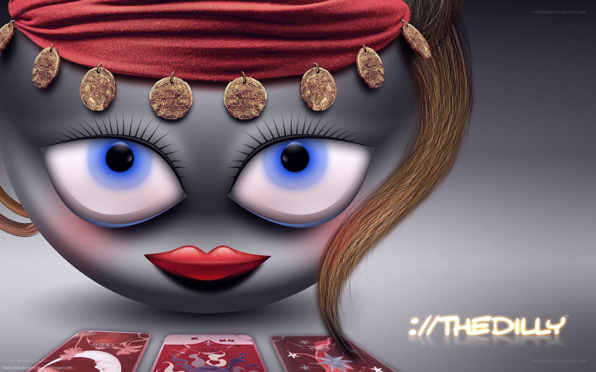 cartoon fortune teller face