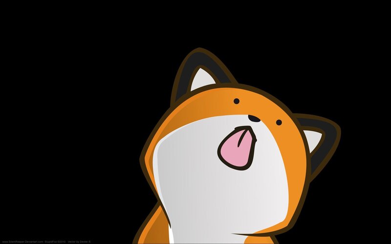 Cartoon Fox Head — Orange, Playful