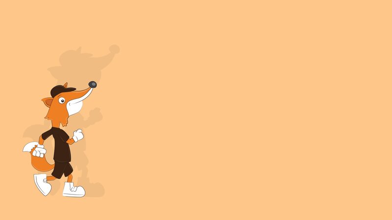 Cartoon Fox Walking