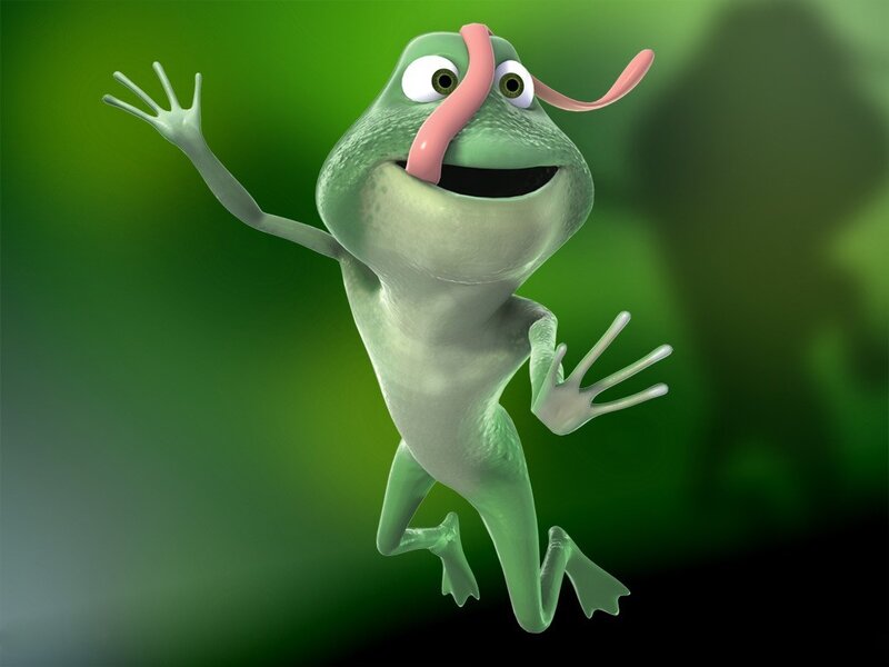 cartoon frog character