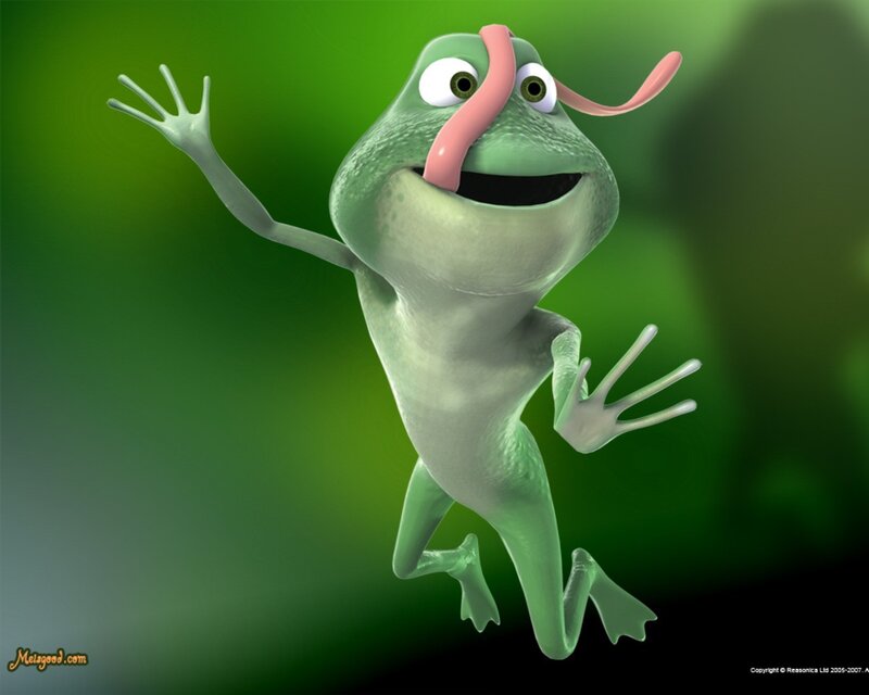 cartoon frog character