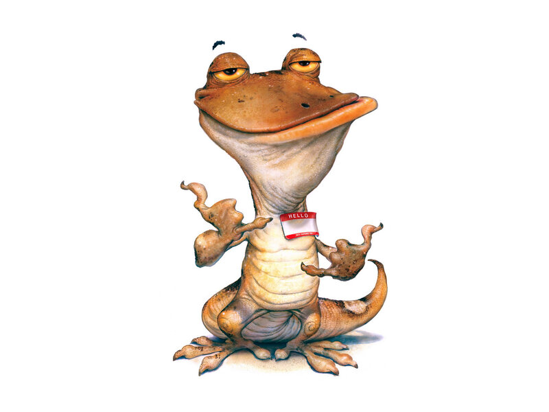Cartoon Frog Character — Brown