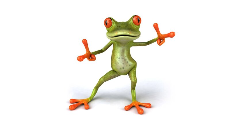 cartoon frog dancing