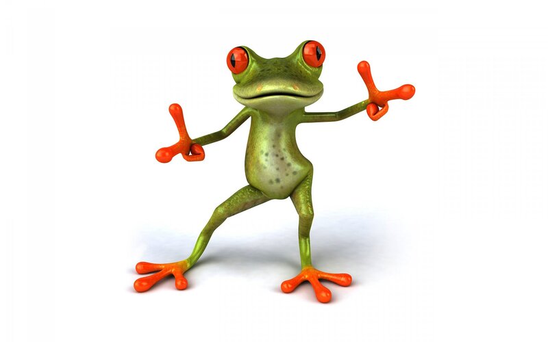 cartoon frog dancing