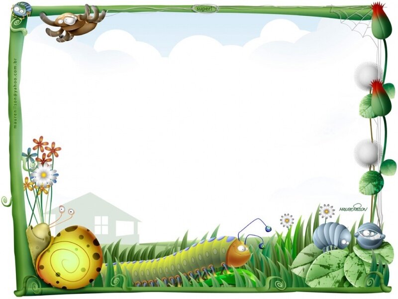 cartoon garden border
