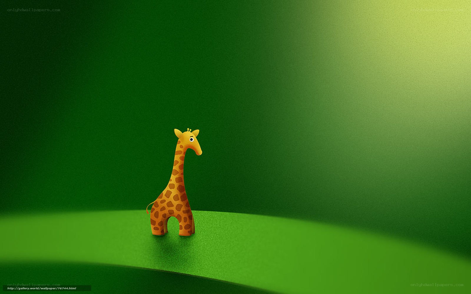 cartoon giraffe on green