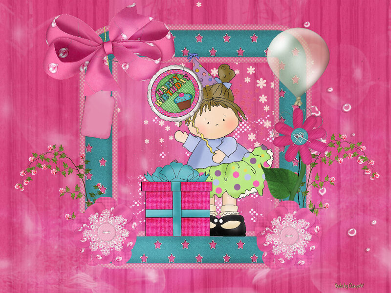 Cartoon Girl with Gift