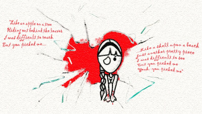 Cartoon Girl with Red Hair