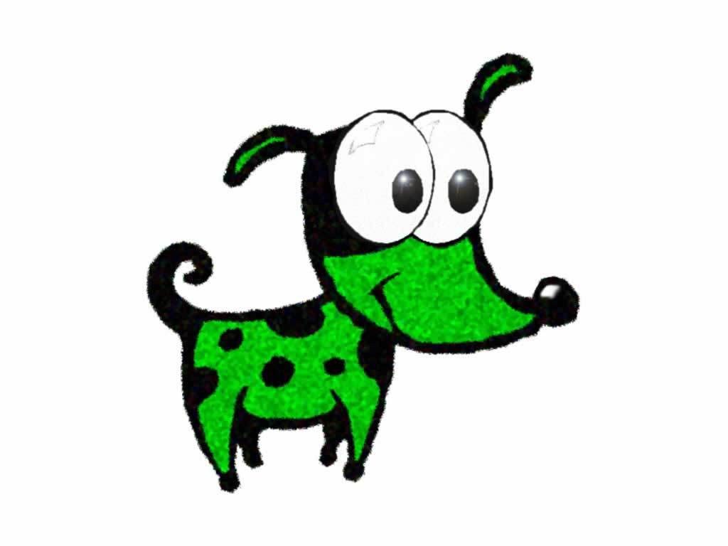 cartoon green dog character
