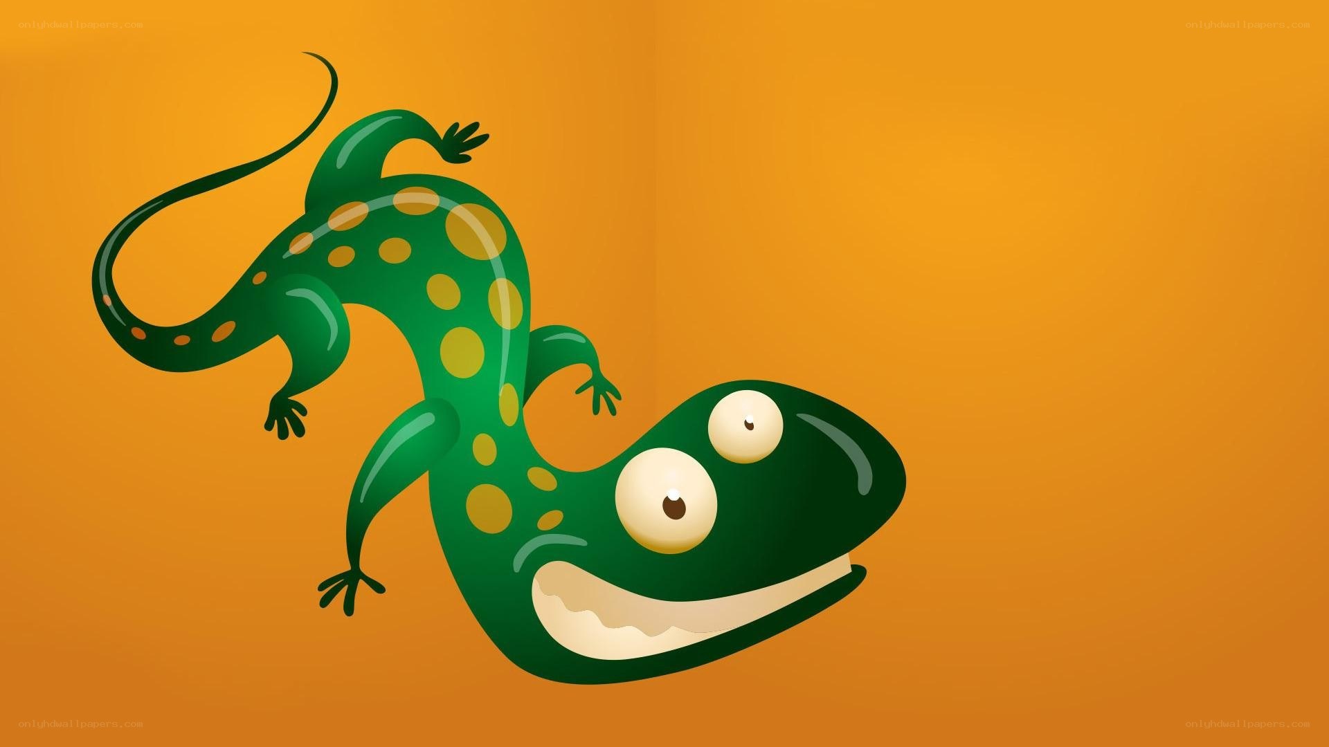 cartoon green lizard character