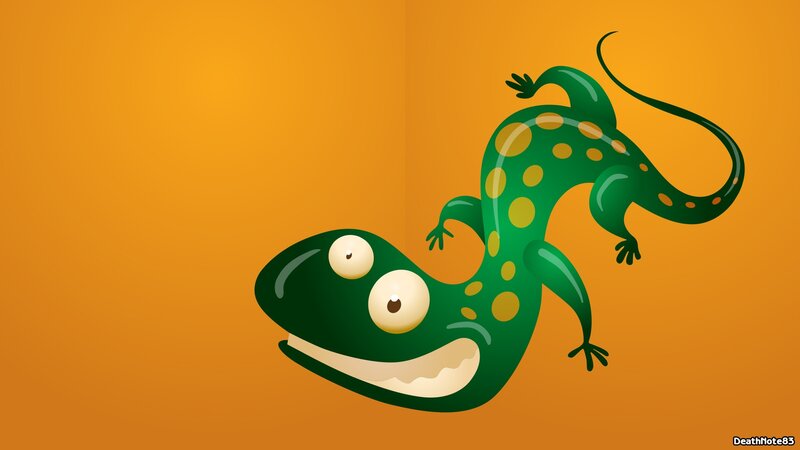 cartoon green lizard