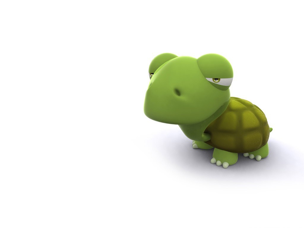 cartoon green turtle character