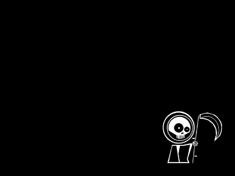 Cartoon Grim Reaper — Black