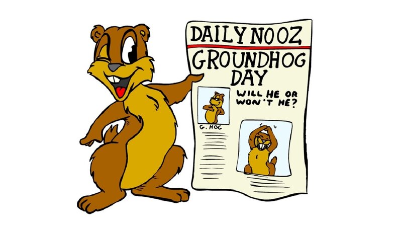 Cartoon Groundhog — Brown