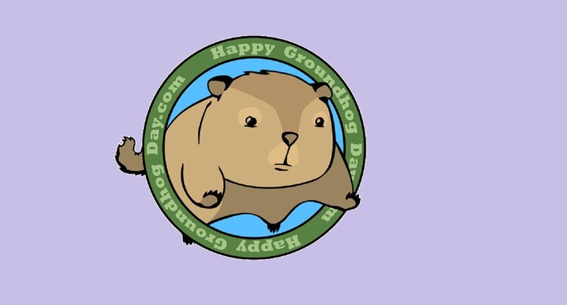 Cartoon Groundhog — Purple