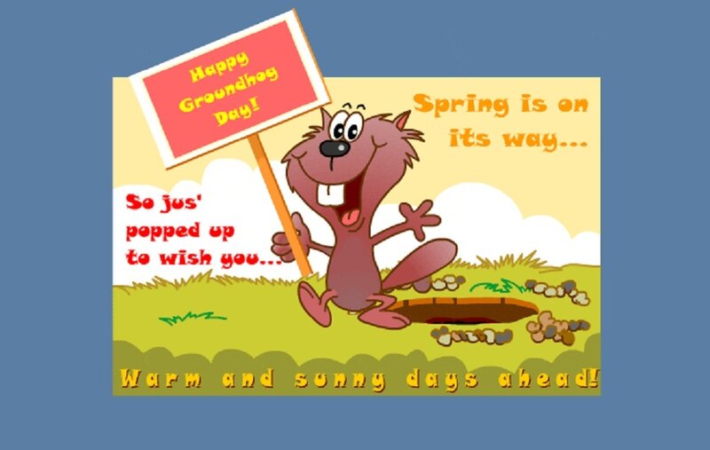Cartoon Groundhog — Yellow