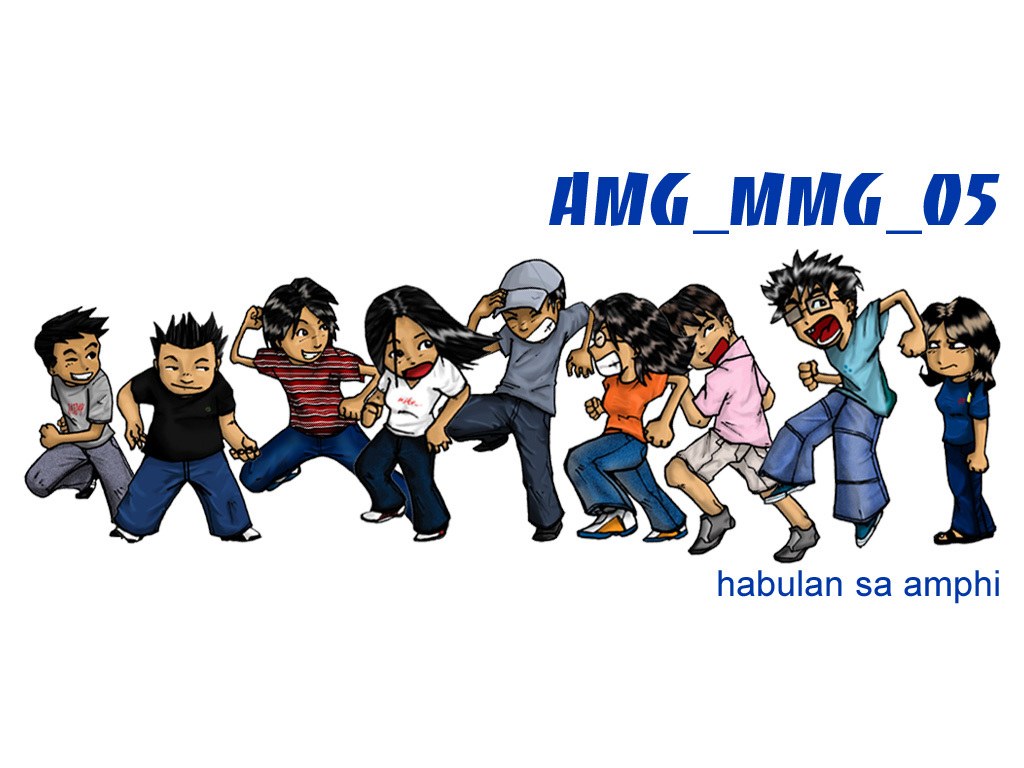 cartoon group dancing