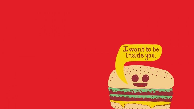 Cartoon Hamburger — Red, Playful, Illustration