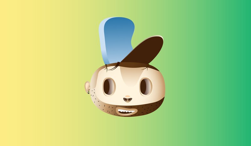 Cartoon Head with Hat