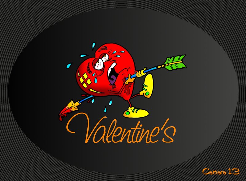 Cartoon Heart Character — Red