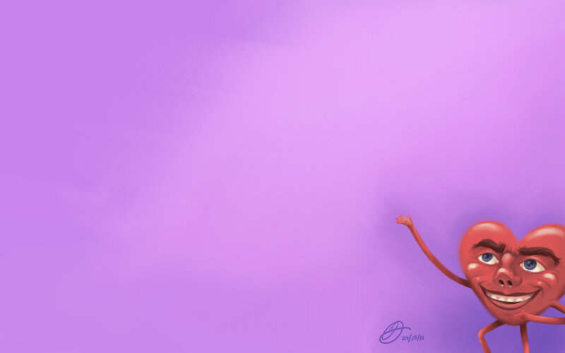 cartoon heart character