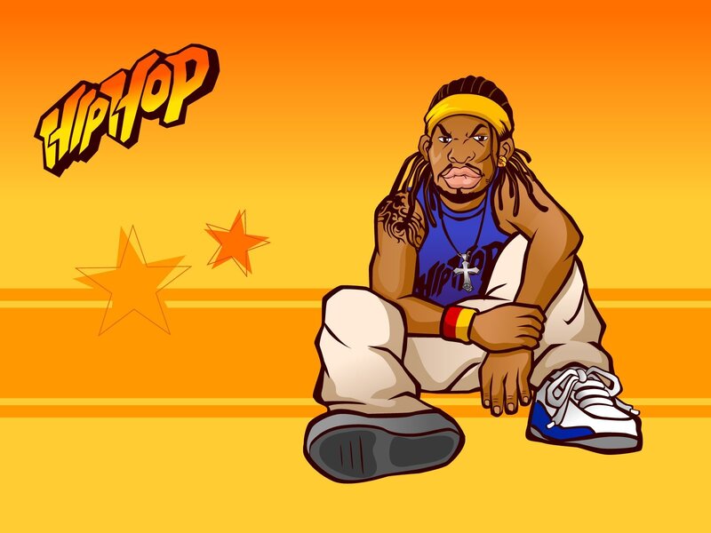 Cartoon Hip-hop Artist — Orange