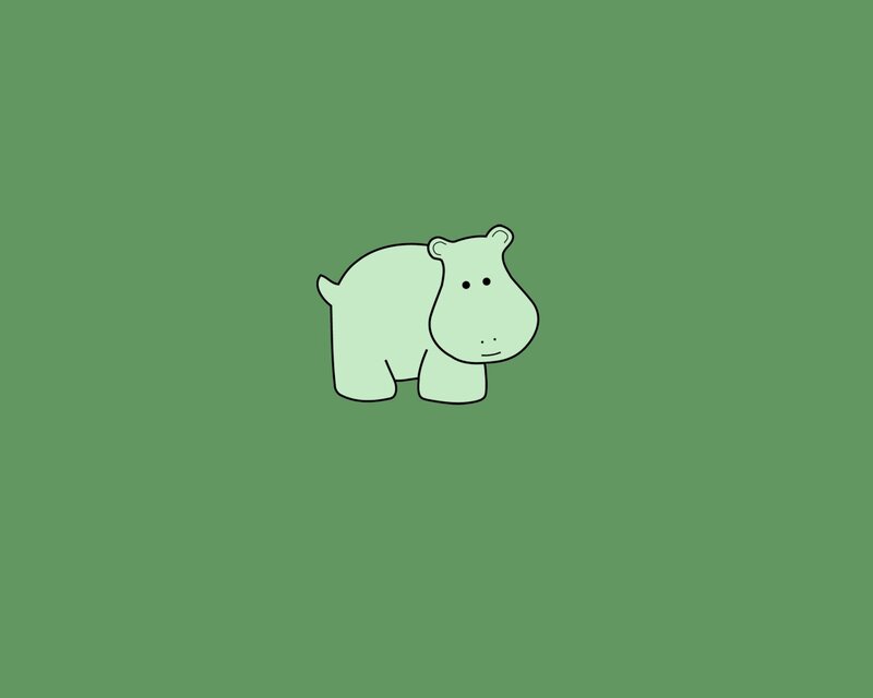 cartoon hippo illustration