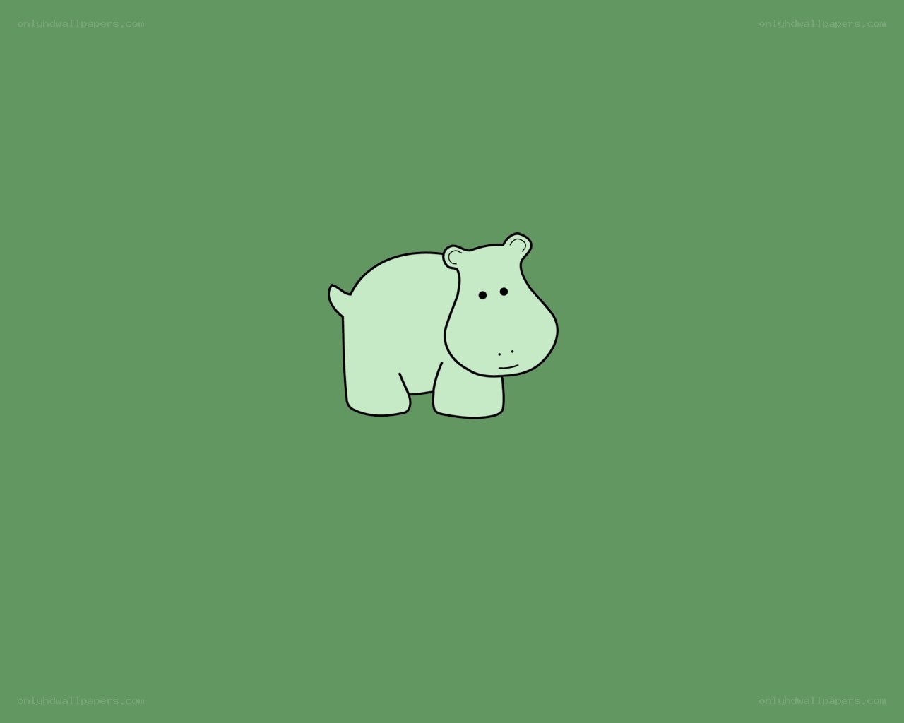 cartoon hippo illustration